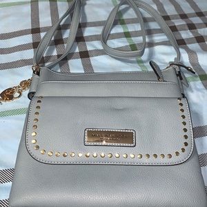 Baby blue cross body bag